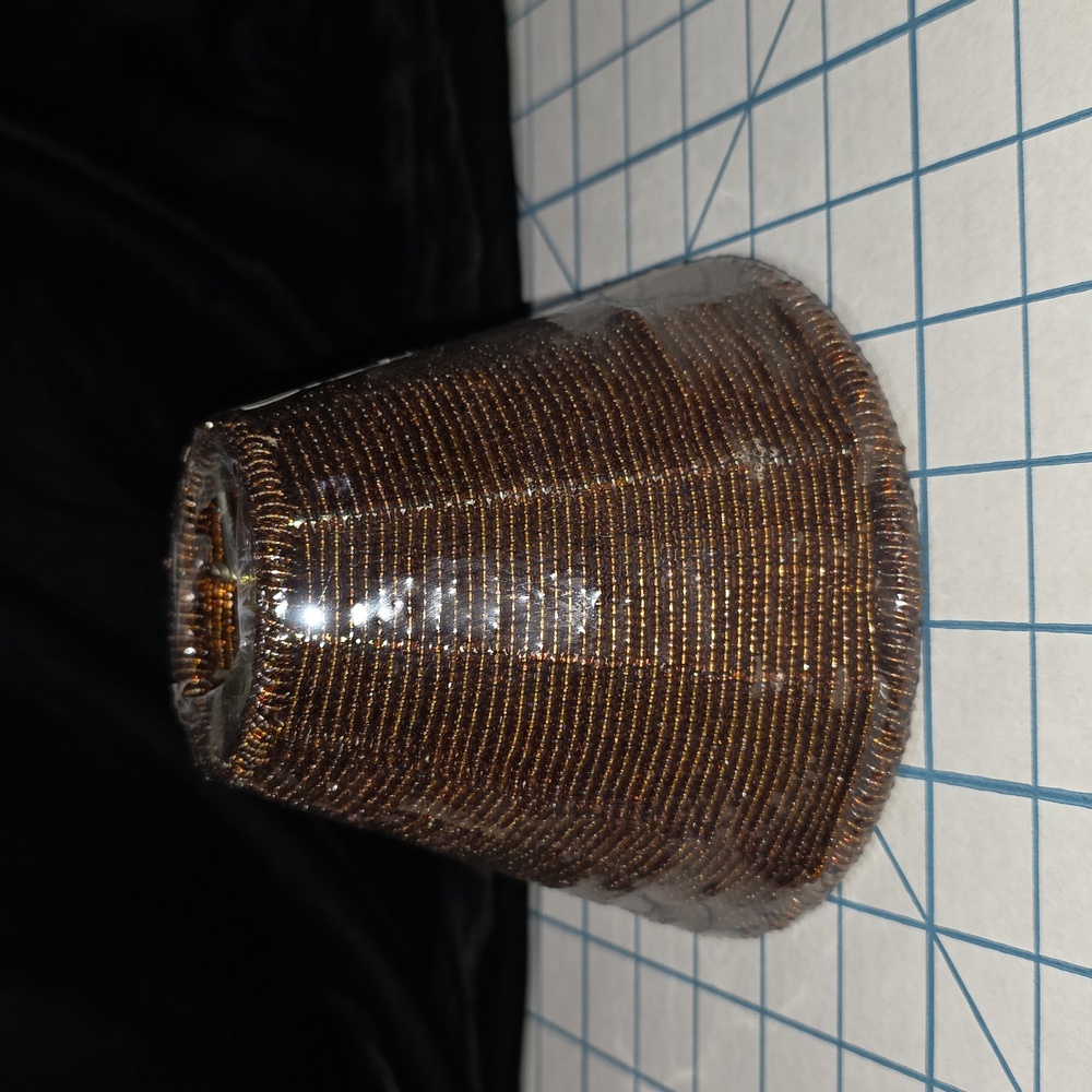 Portfolio Bronze Beaded Glass Shade, 2 5/8" × 5 1/4" × 4 1/4", NIP Shade #2 - Picture 6 of 6